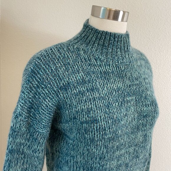 Nakedcashmere Womens Small 100% Cashmere Cable Knit Mock Neck Pullover Sweater - Picture 2 of 11